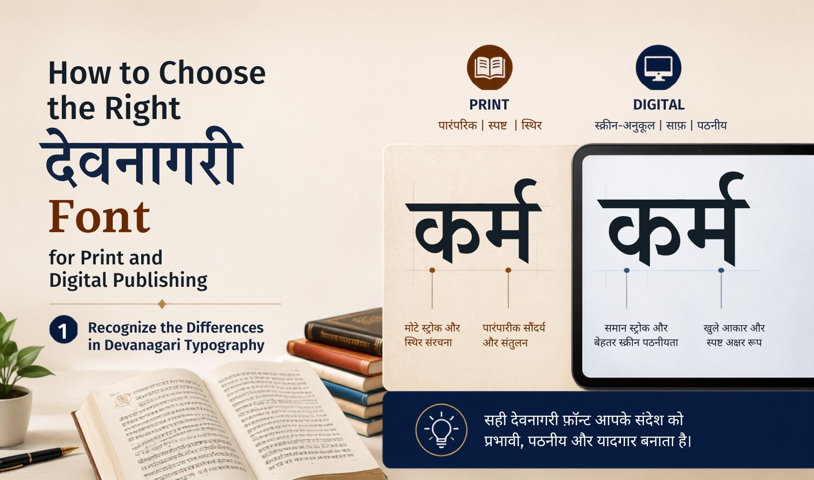 How to Choose the Right Devanagari Font for Print and Digital Publishing